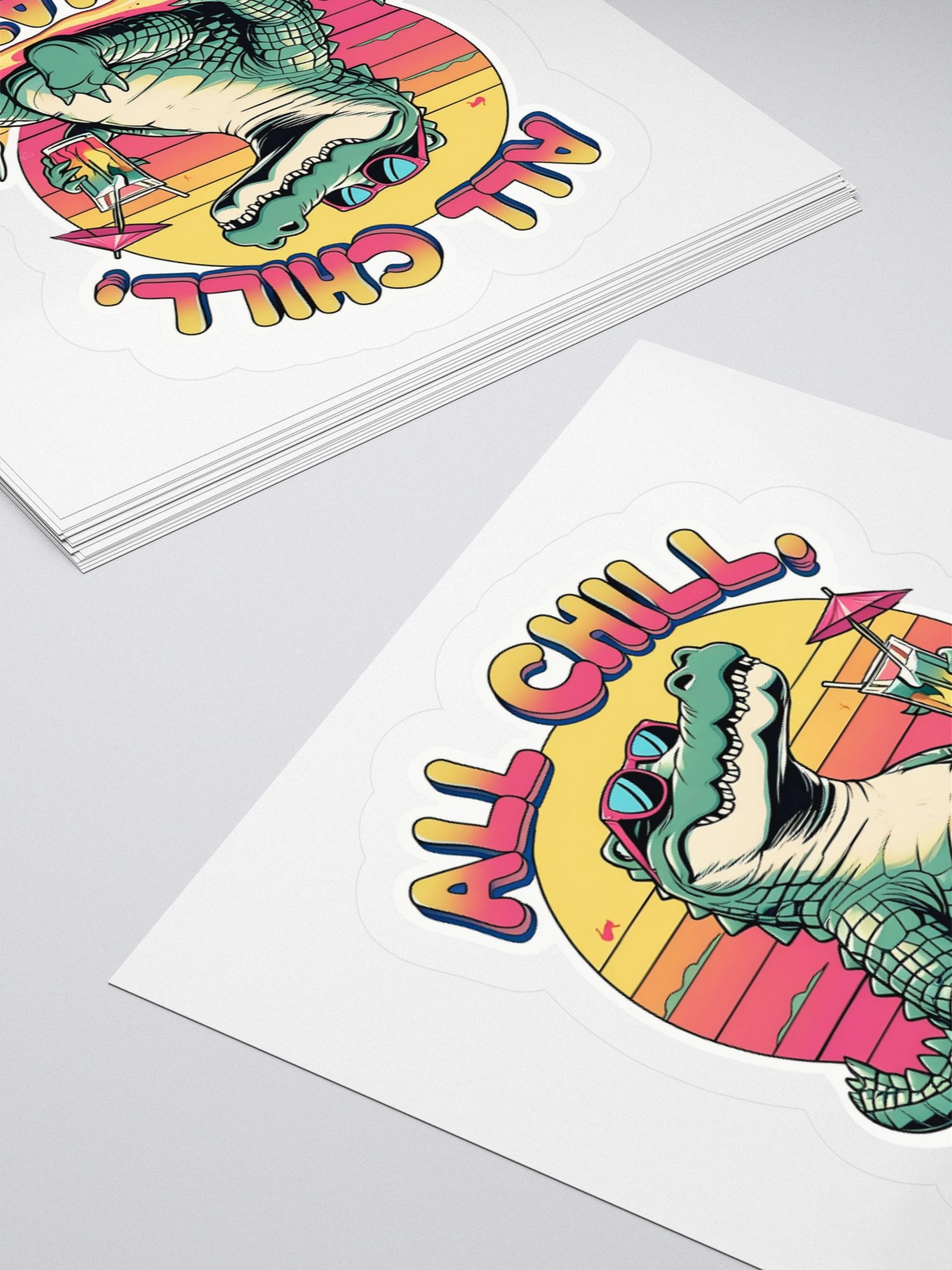 Chill Gator Beach Vibes Sticker Set product image (12)