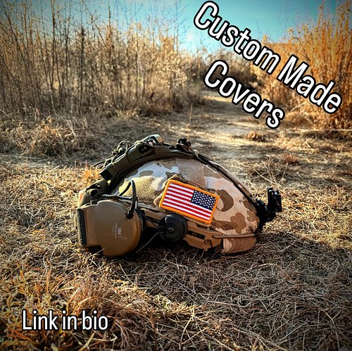 New drop on the website: Custom made helmet covers! We made a bunch of these desert frog helmet covers for @hatchet_group and...