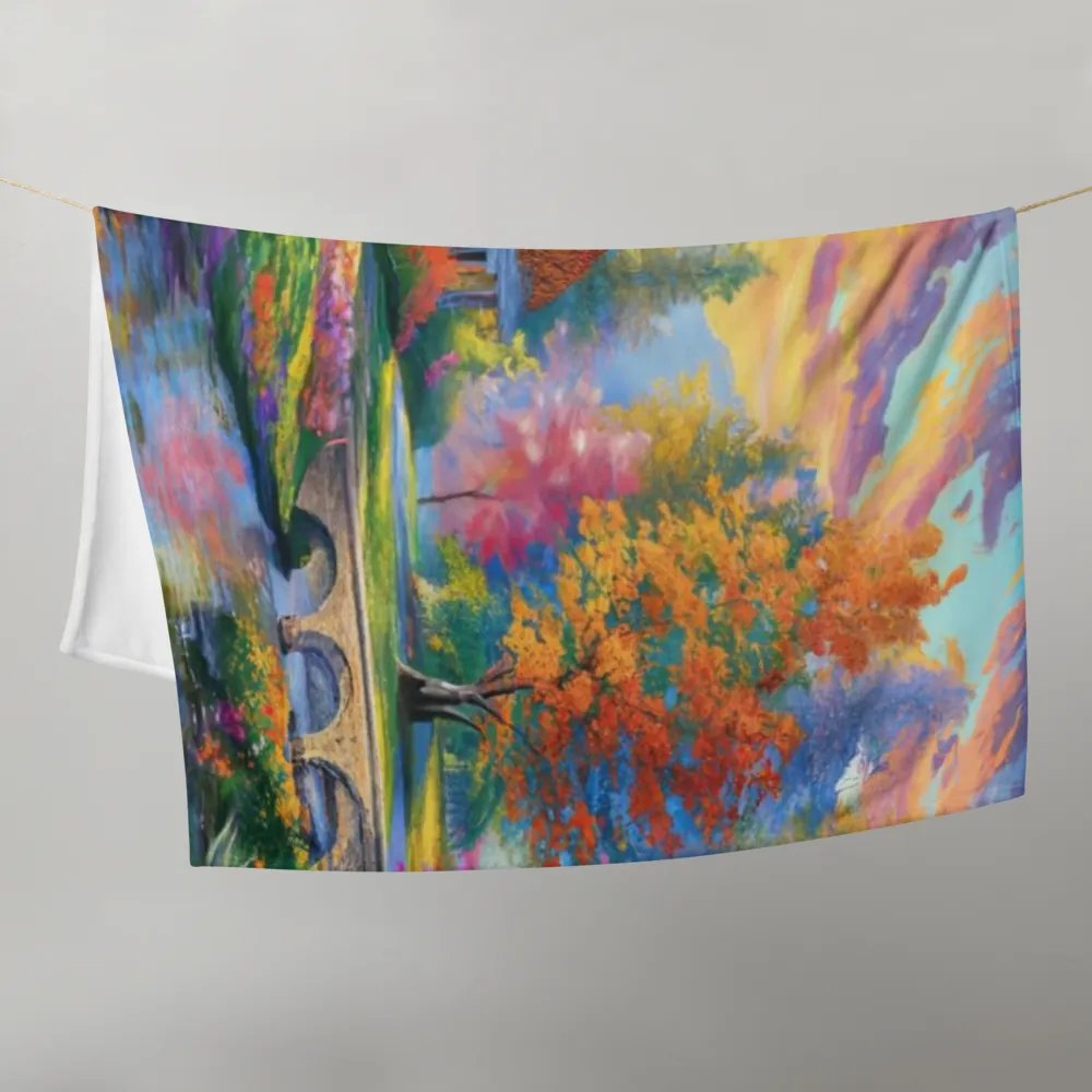 Tranquil Landscape Cottage Throw Blanket product image (11)