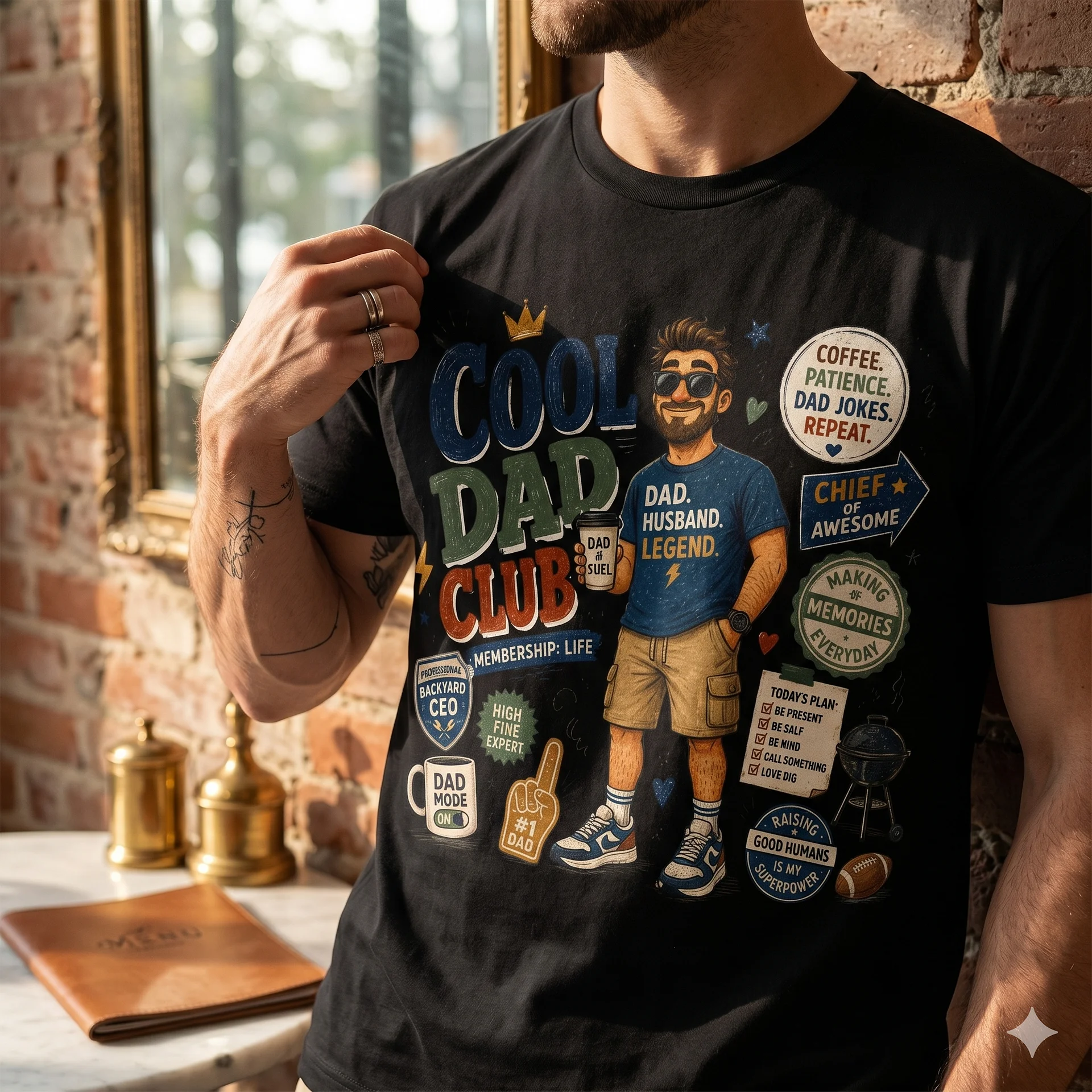 Cool Dad Club Vintage Graphic T-Shirt — Funny Father's Day Gift product image (5)