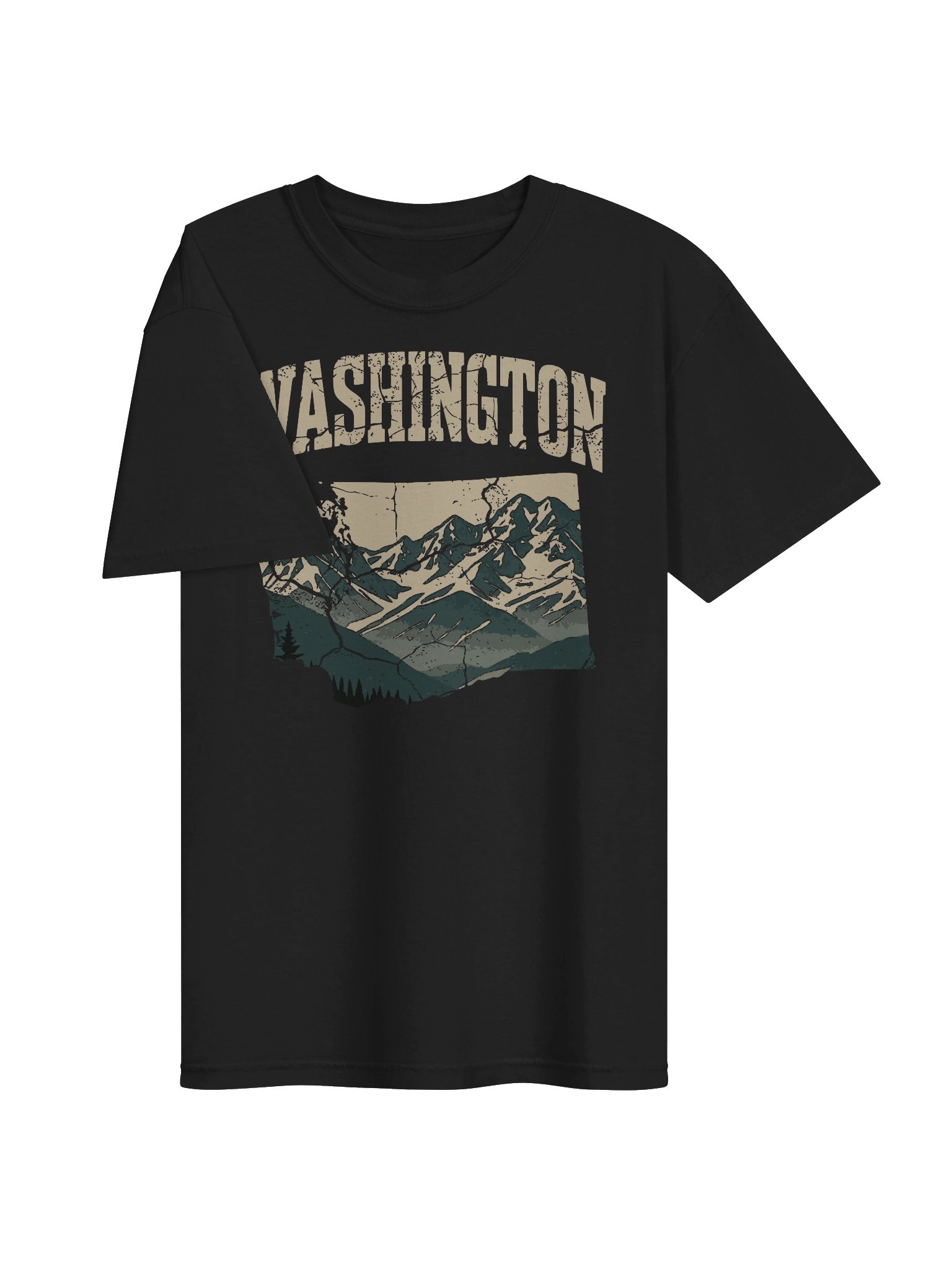 Washington Mountain T-Shirt | Vintage Pacific Northwest State Pride Tee product image (3)