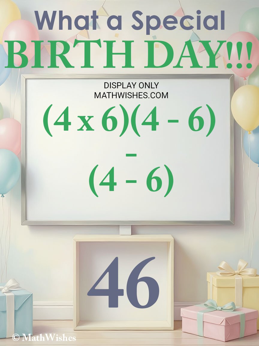 46th Birthday Card - Math Formula product image (1)