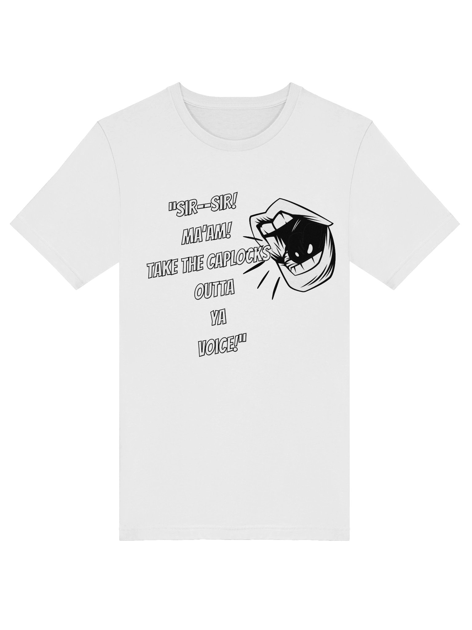 "Take the Caps Off" White T-shirt product image (1)