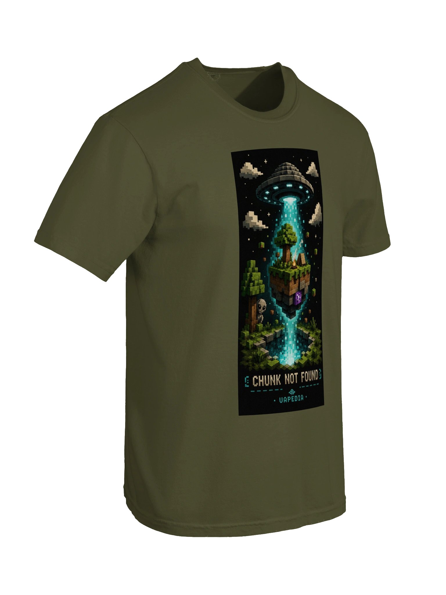 Chunk Not Found UFO Pixel Art- Garment-Dyed Heavyweight Tee product image (6)