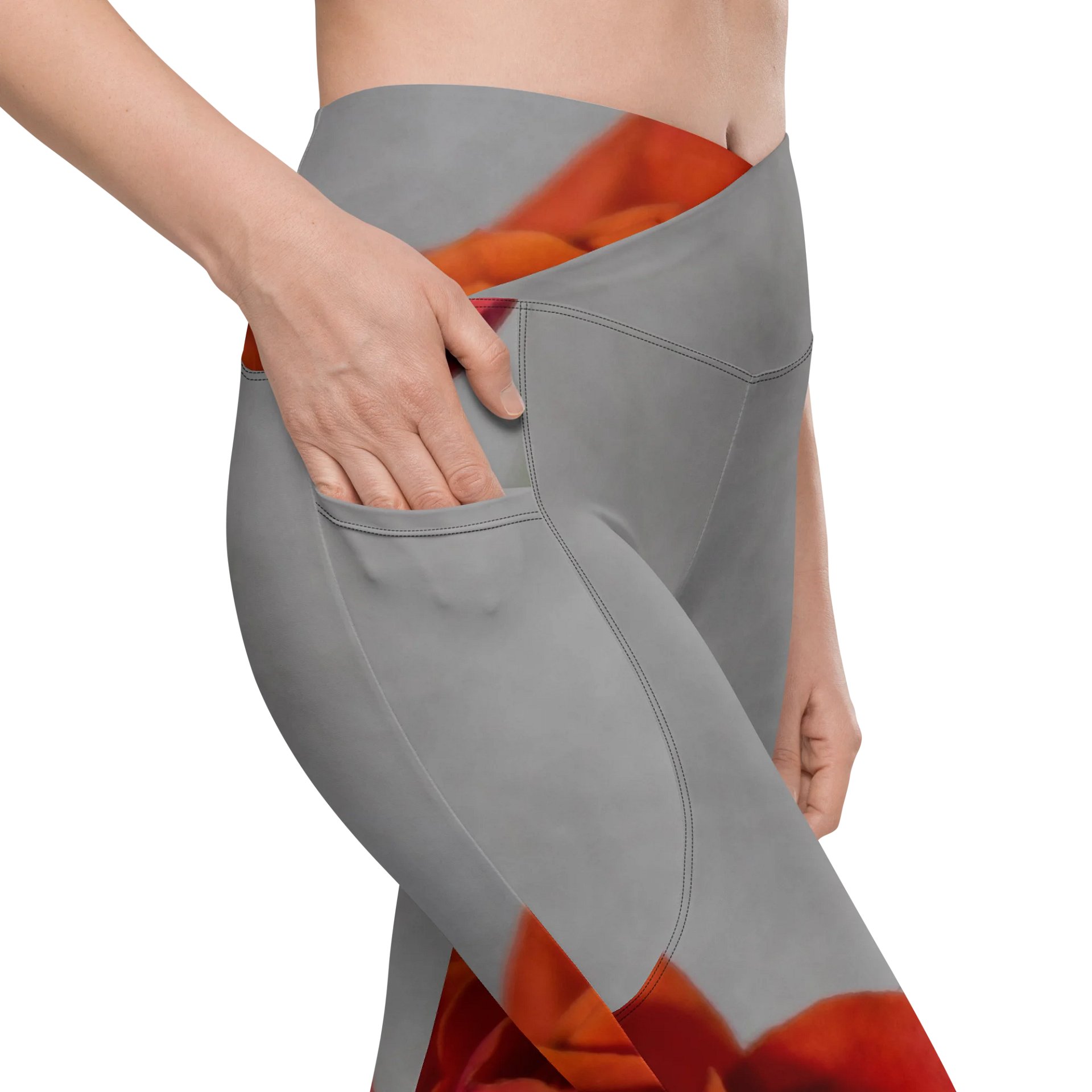 'Love Me' Crossover Leggings with Pockets product image (10)