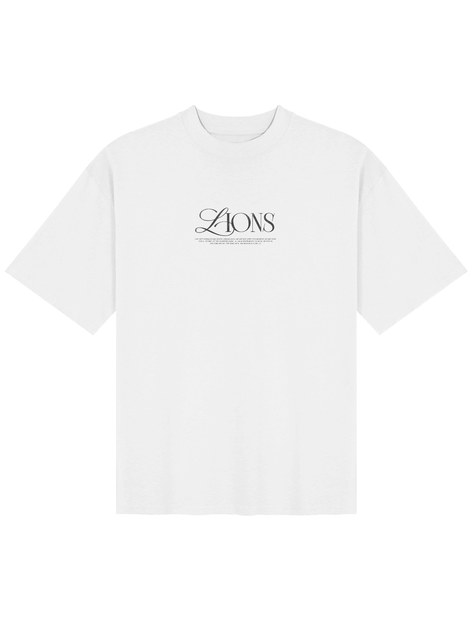 "One Step Forward" Premium Oversized T-Shirt in White product image (1)