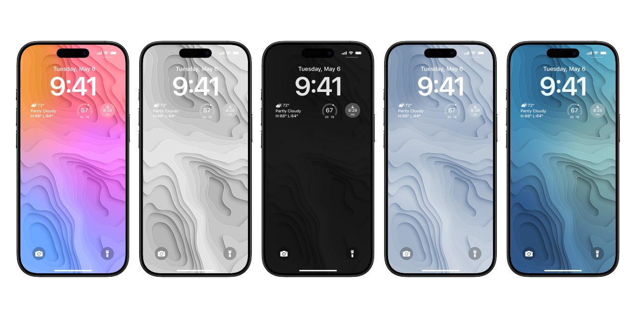 Gradient Topography Wallpaper Pack product image (2)