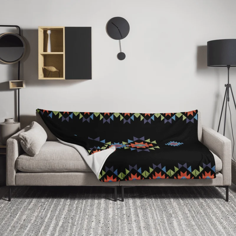 Geometric Aztec Fusion Throw Blanket product image (8)