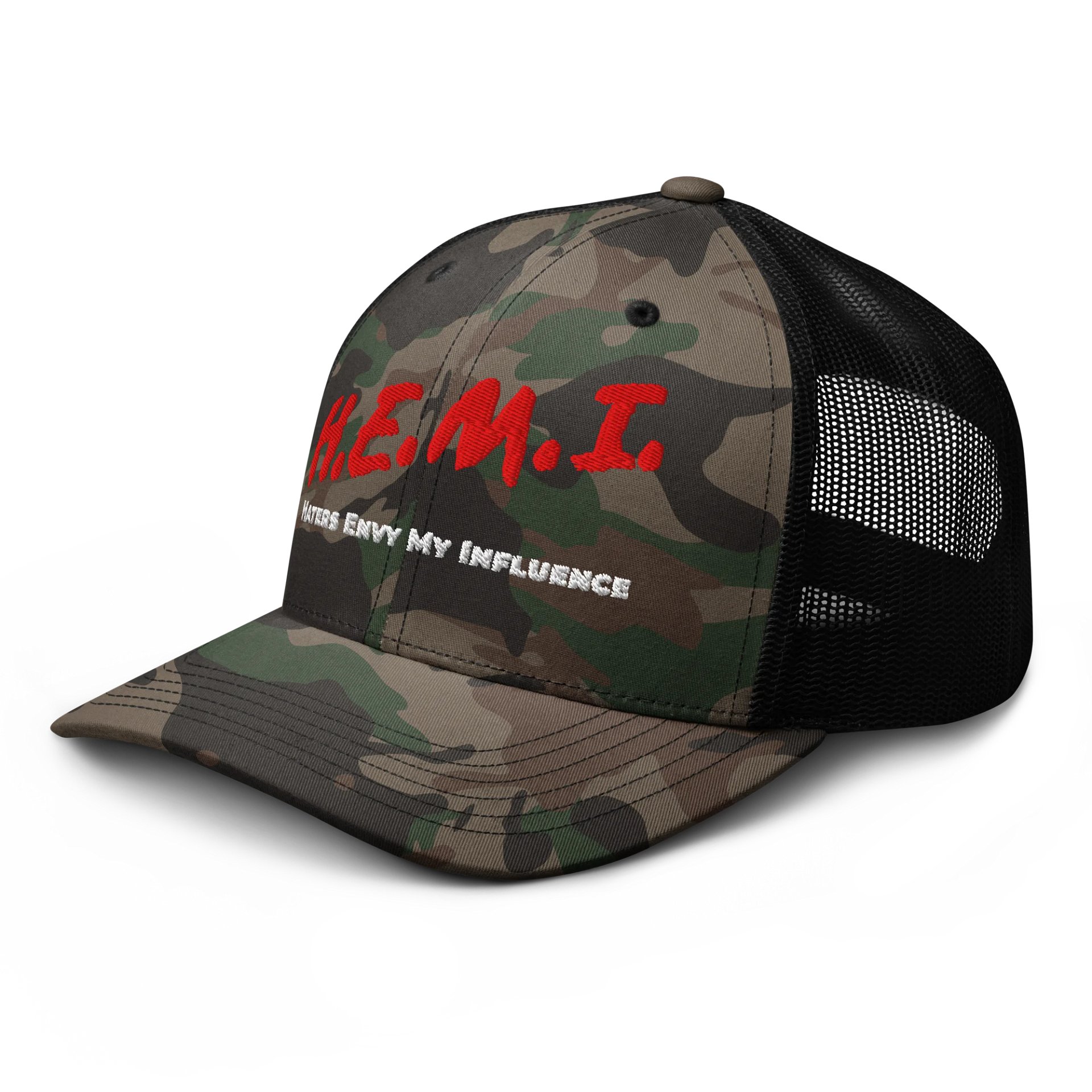H.E.M.I. Camouflage Trucker Hat product image (4)
