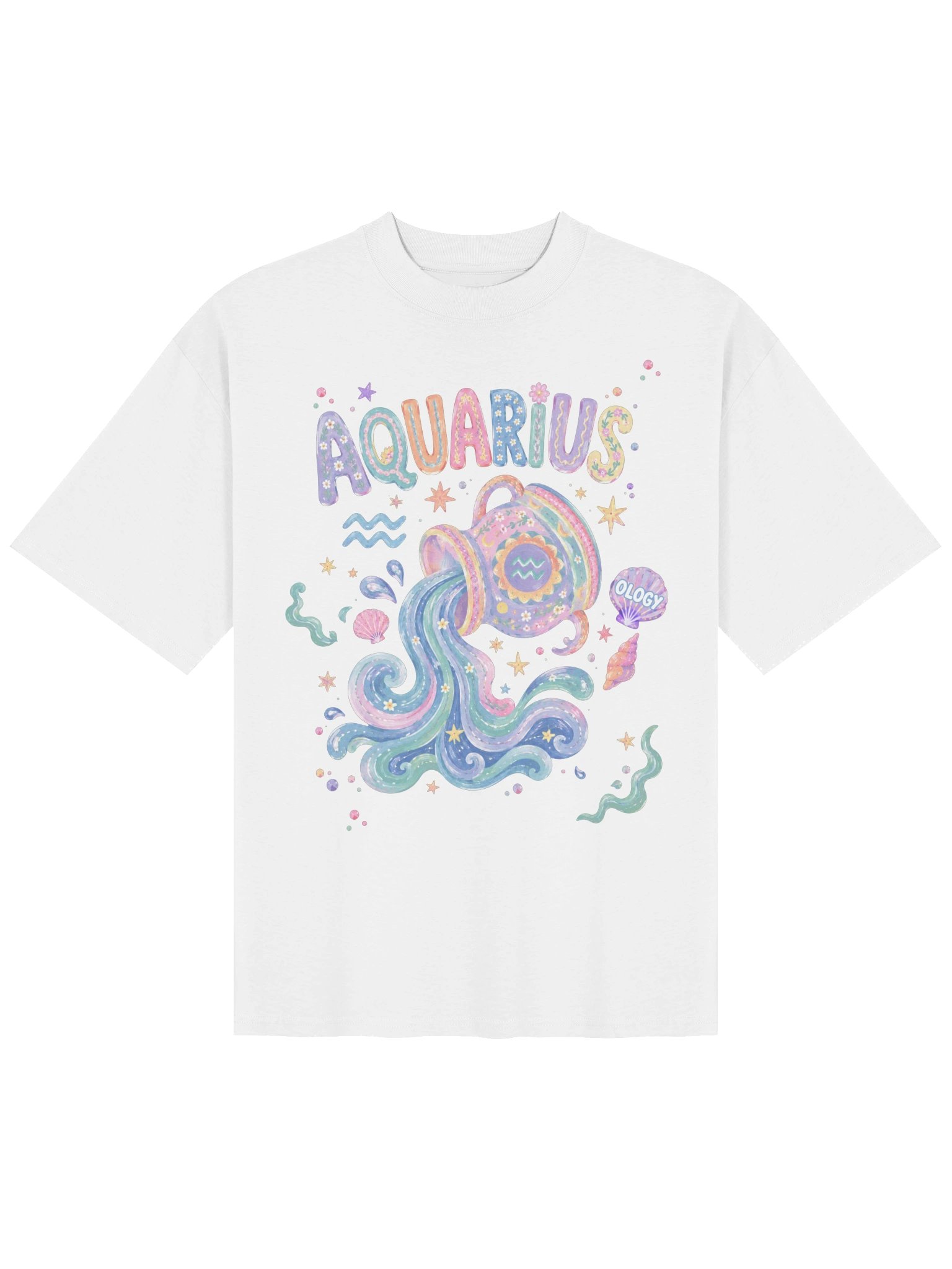Aquarius Astro Pop Oversized Tee product image (2)