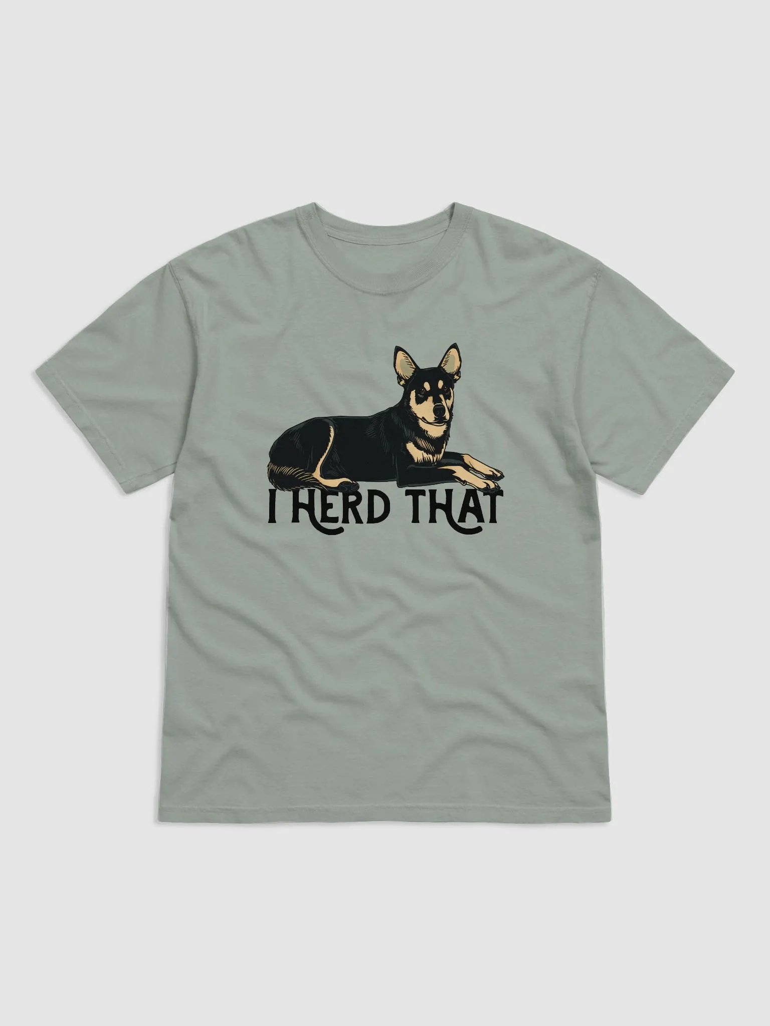 I Herd That T-Shirt | Funny Australian Kelpie (Black) Shirt for Herding Dog Owners product image (1)