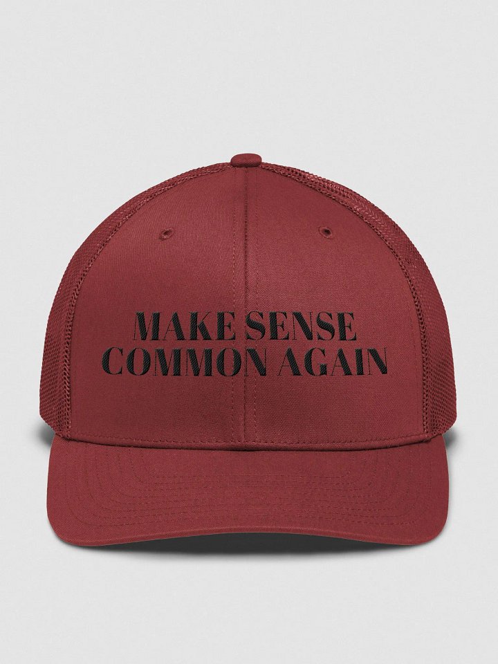 Make Sense Common Again Trucker Hat (Black) product image (4)