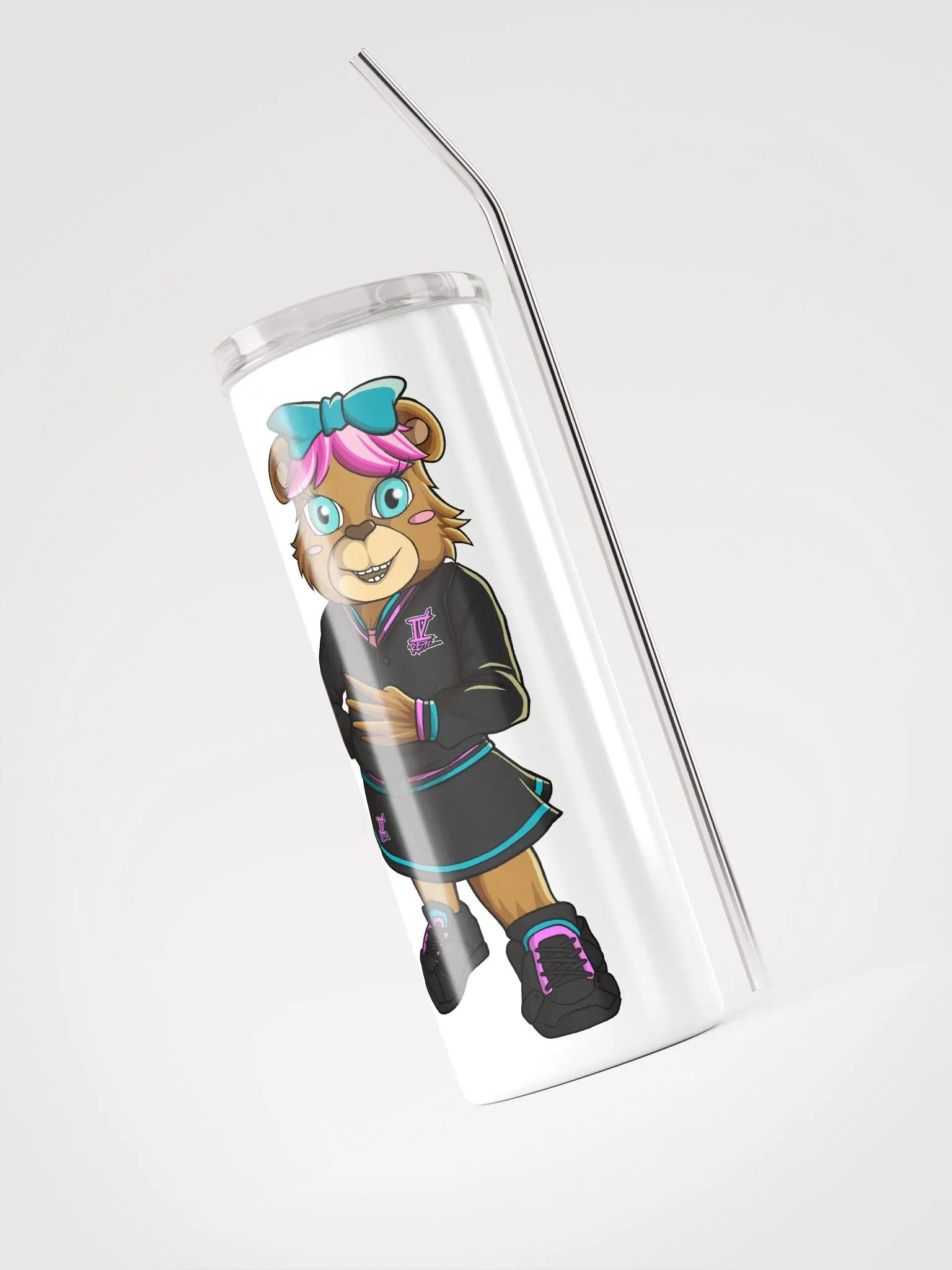 Standing Girl Bear Stainless Steel Tumbler product image (8)