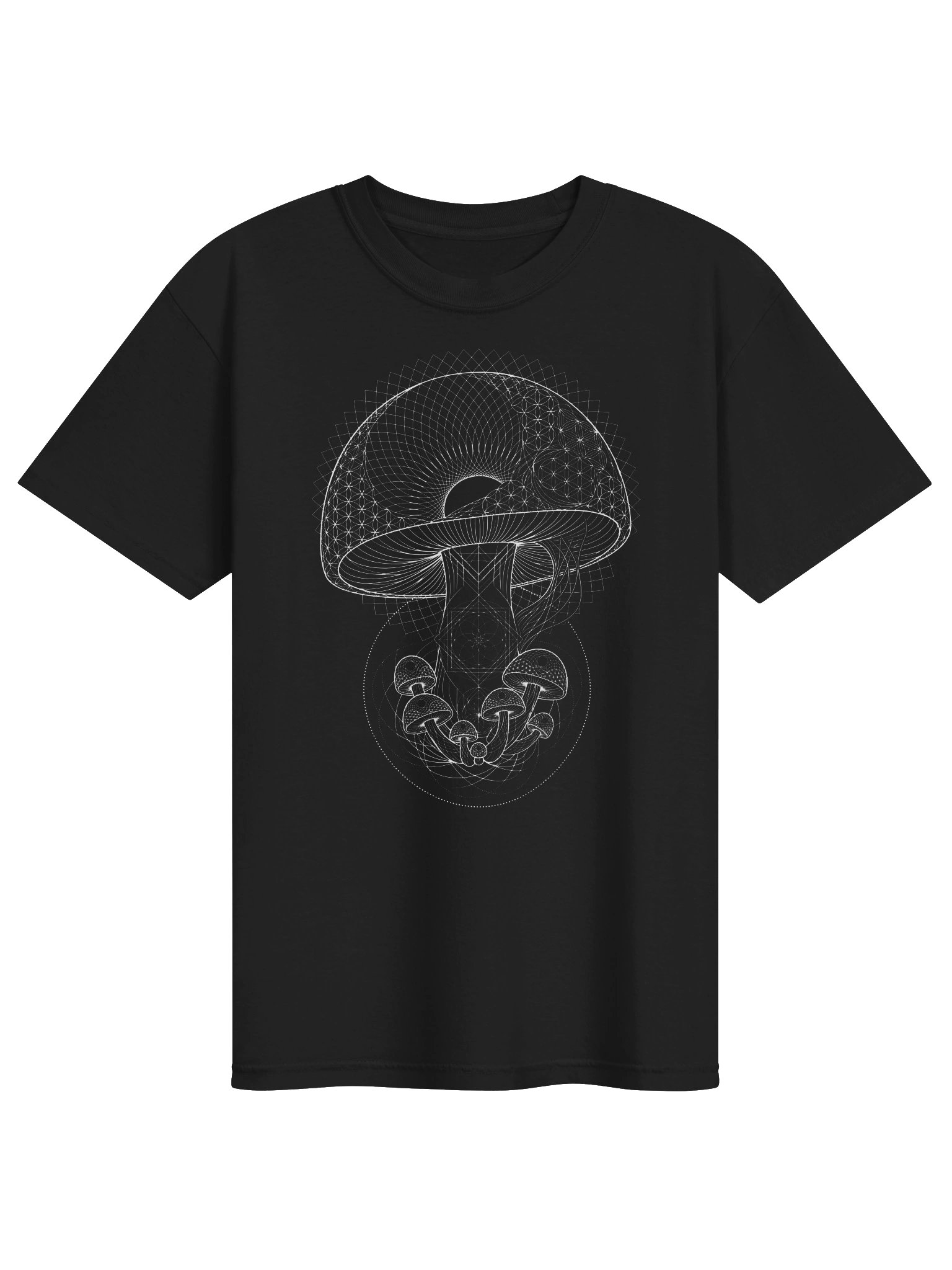 Mystical Mushroom Sacred Geometry Line Art Tee product image (1)