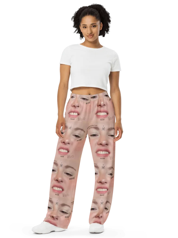 Ruble's Inked Neat Pantaloons | NEAT Merch Wide Leg Pants product image (1)