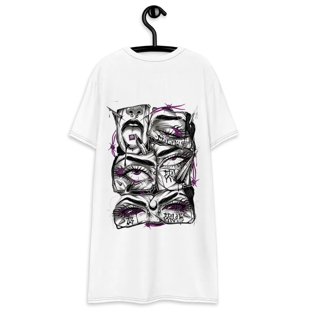 Glamdern Urban Graffiti Art T-Shirt Dress product image (7)