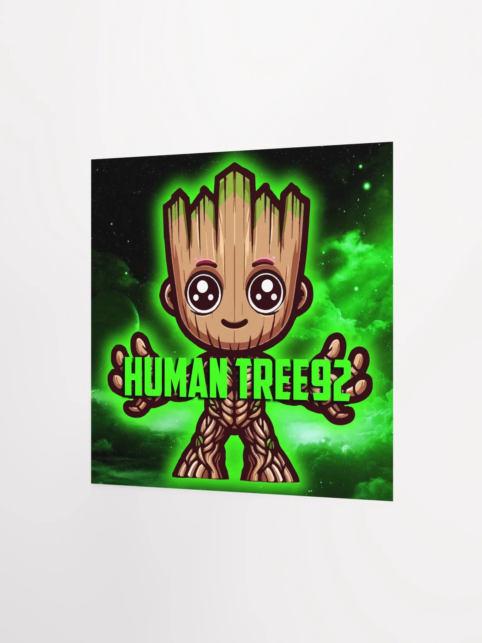 Enhanced Matte Paper Poster Green Glow Full product image (2)