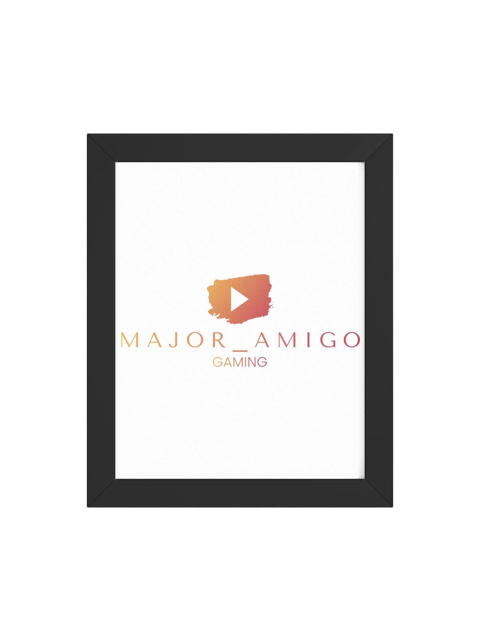 MajorAmigoGaming – Premium Gerahmtes Logo-Kunstdruckposter product image (4)