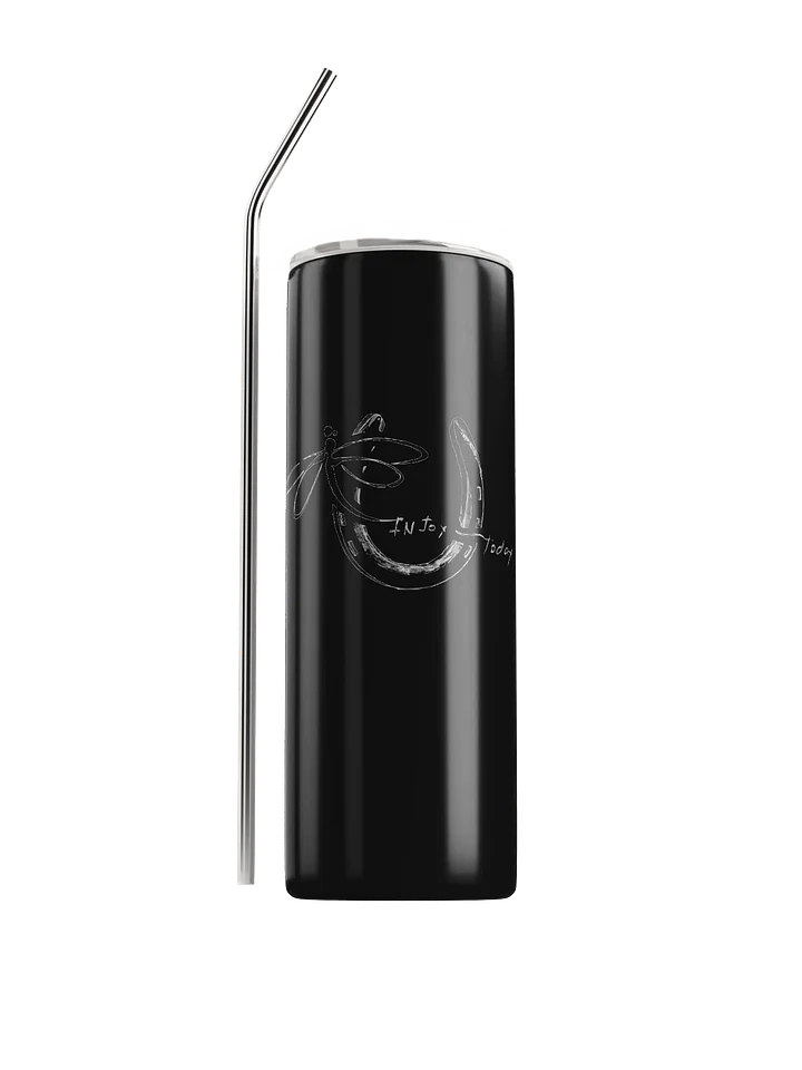 InJoy Travel Cup (20 oz Insulated Stainless Steel Tumbler with Straw, Matte Finish) product image (1)