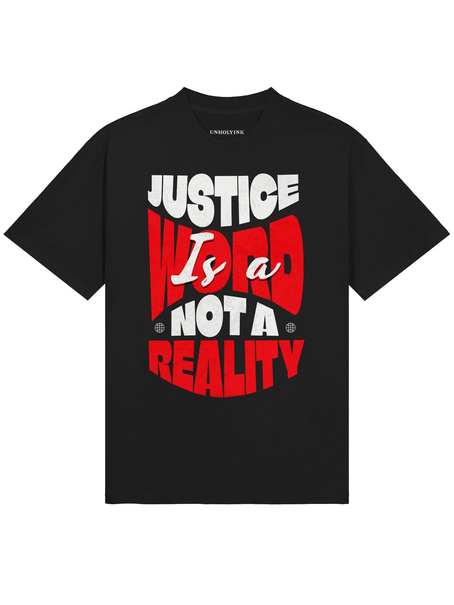 JUSTICE IS A WORD NOT A REALITY — Oversized Tee product image (2)