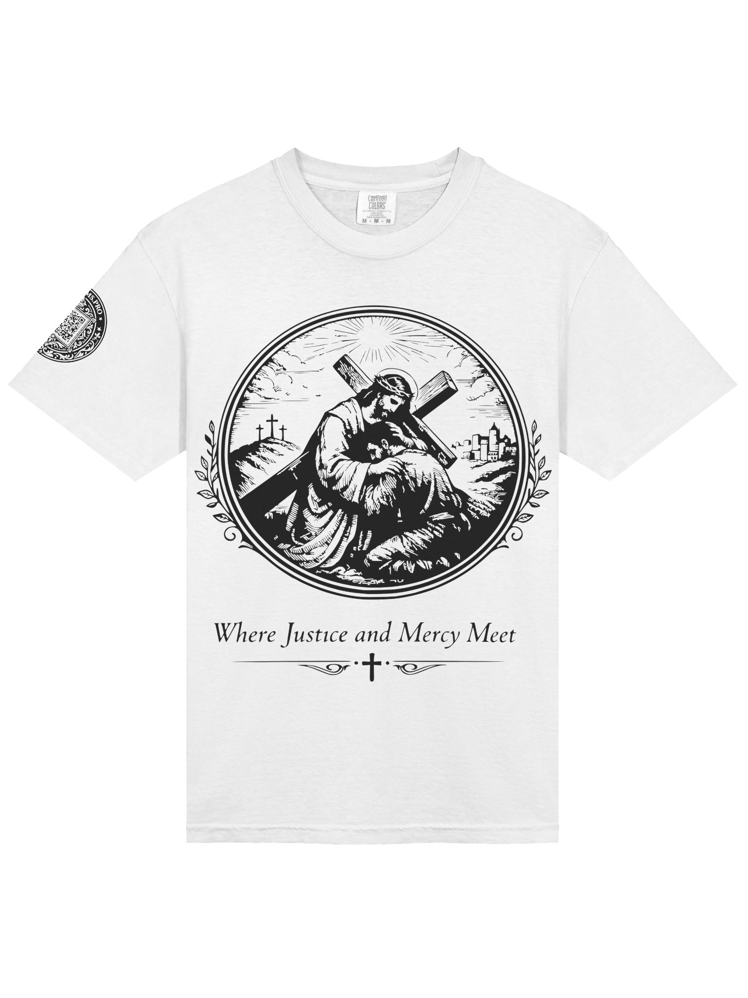 Justice Meets Mercy (Black on White/Color) product image (3)