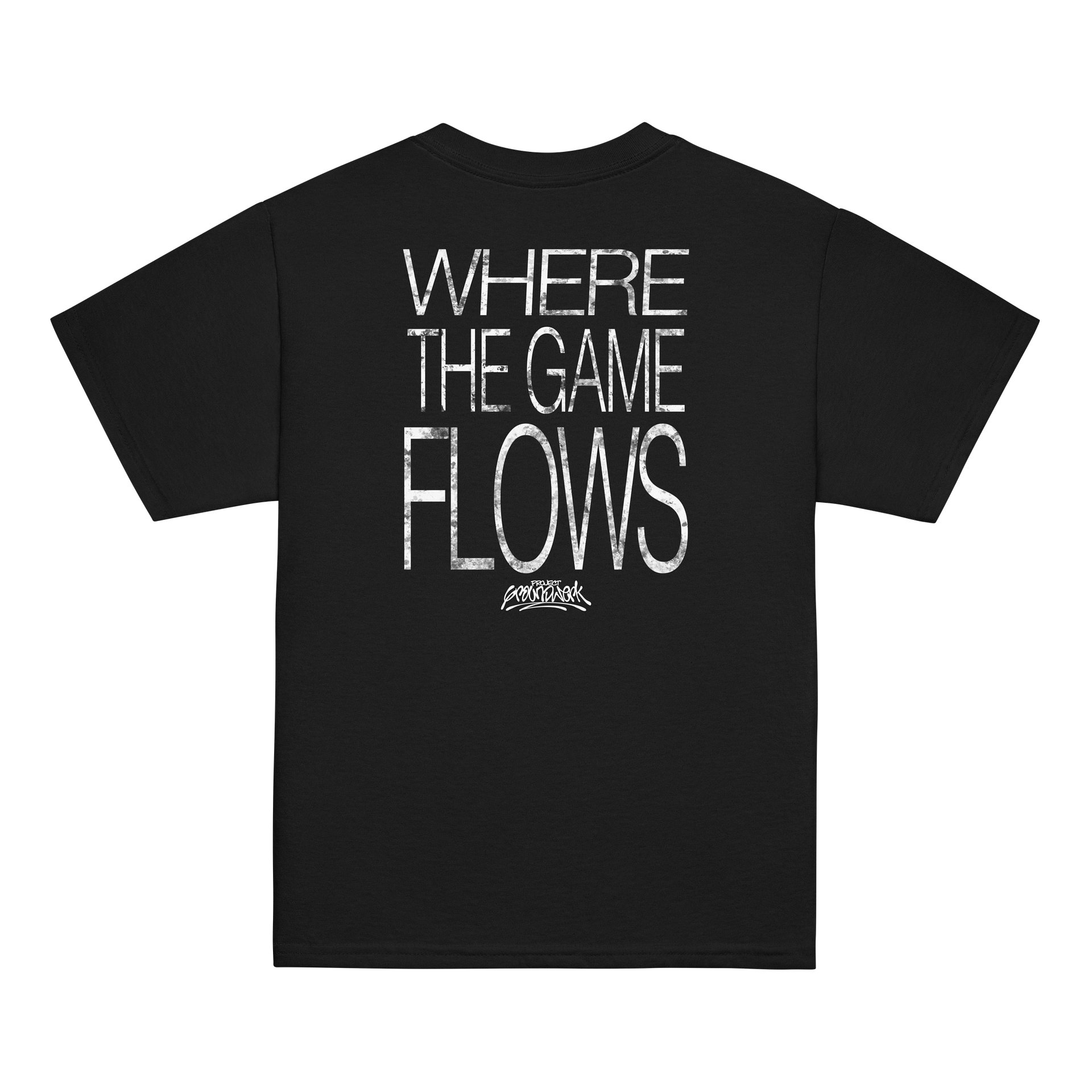 Where the Game Flows Youth Classic (Front/Back) Black Tee product image (1)