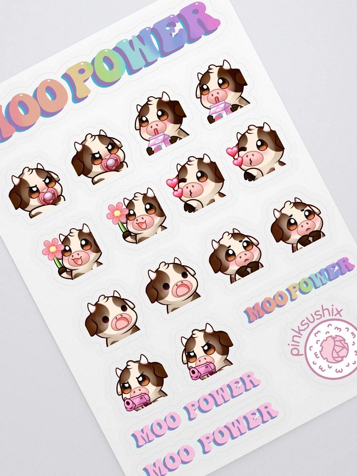 Moo Power Sticker Sheet product image (2)