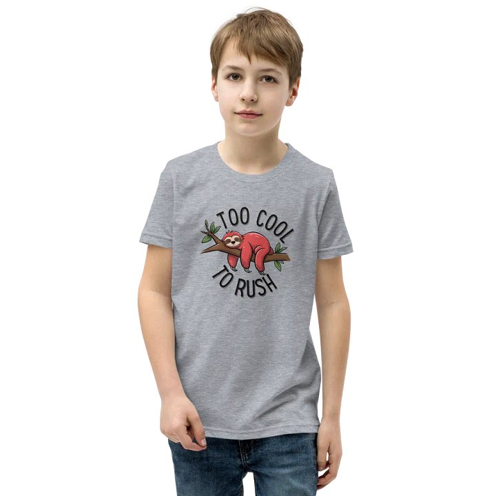Too Cool To Rush Red Sloth Kids T Shirt product image (2)