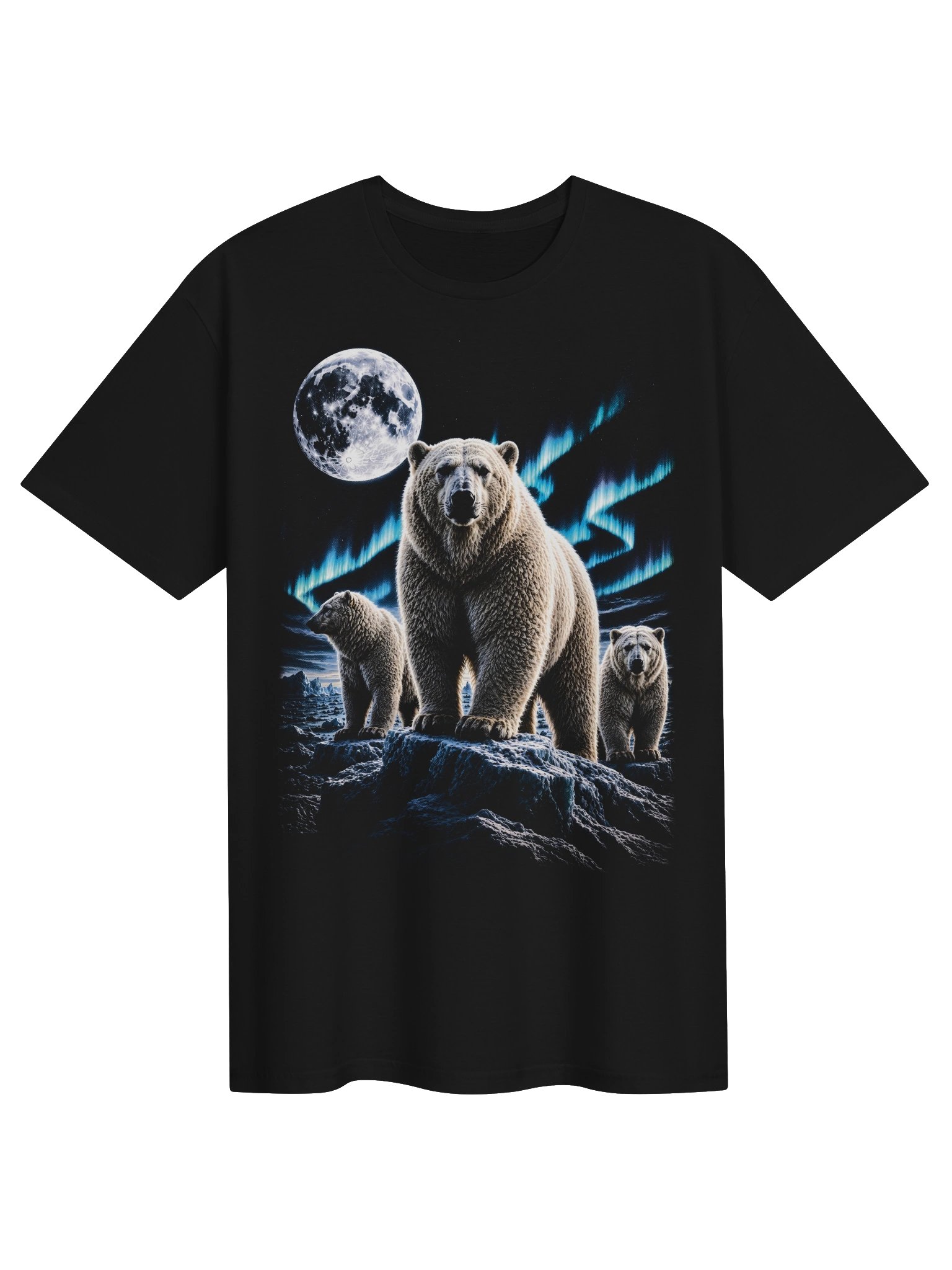 Polar Bear Howling Moon Tshirt | Legendary Wildlife Shirt product image (1)