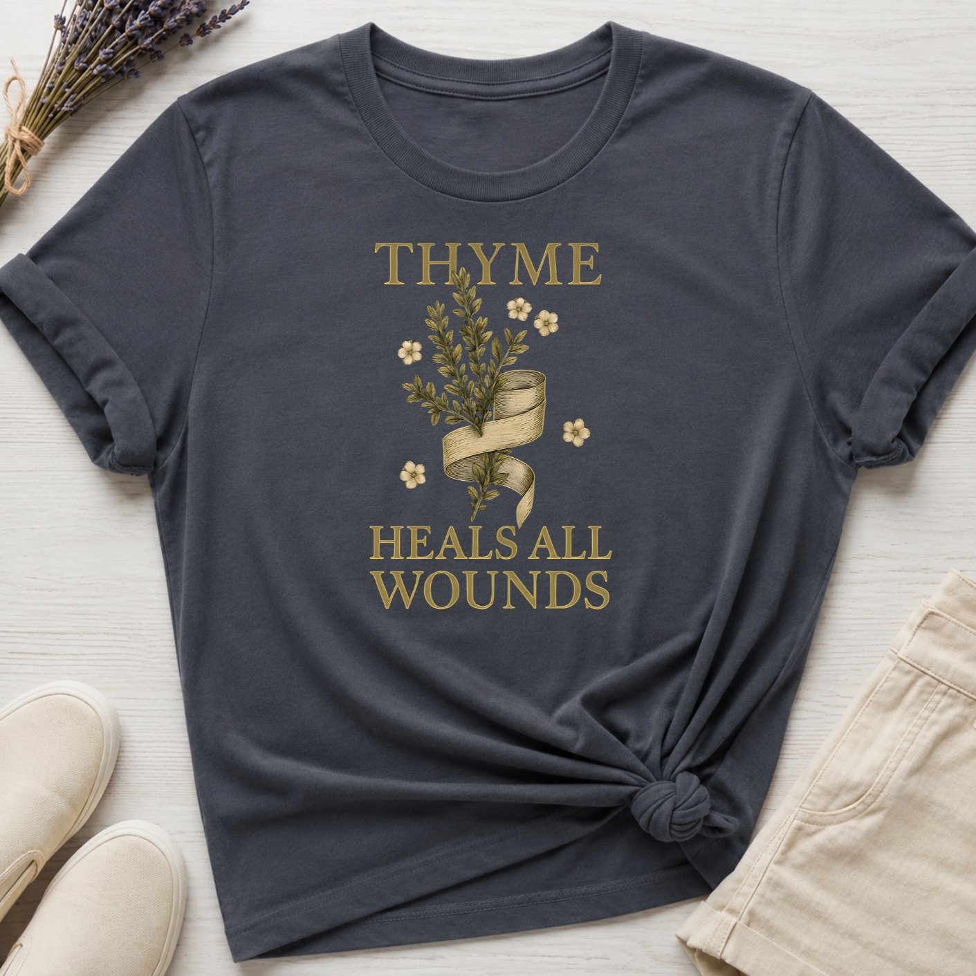 Heritage Goods: "Thyme Heals" Organic T-Shirt product image (7)