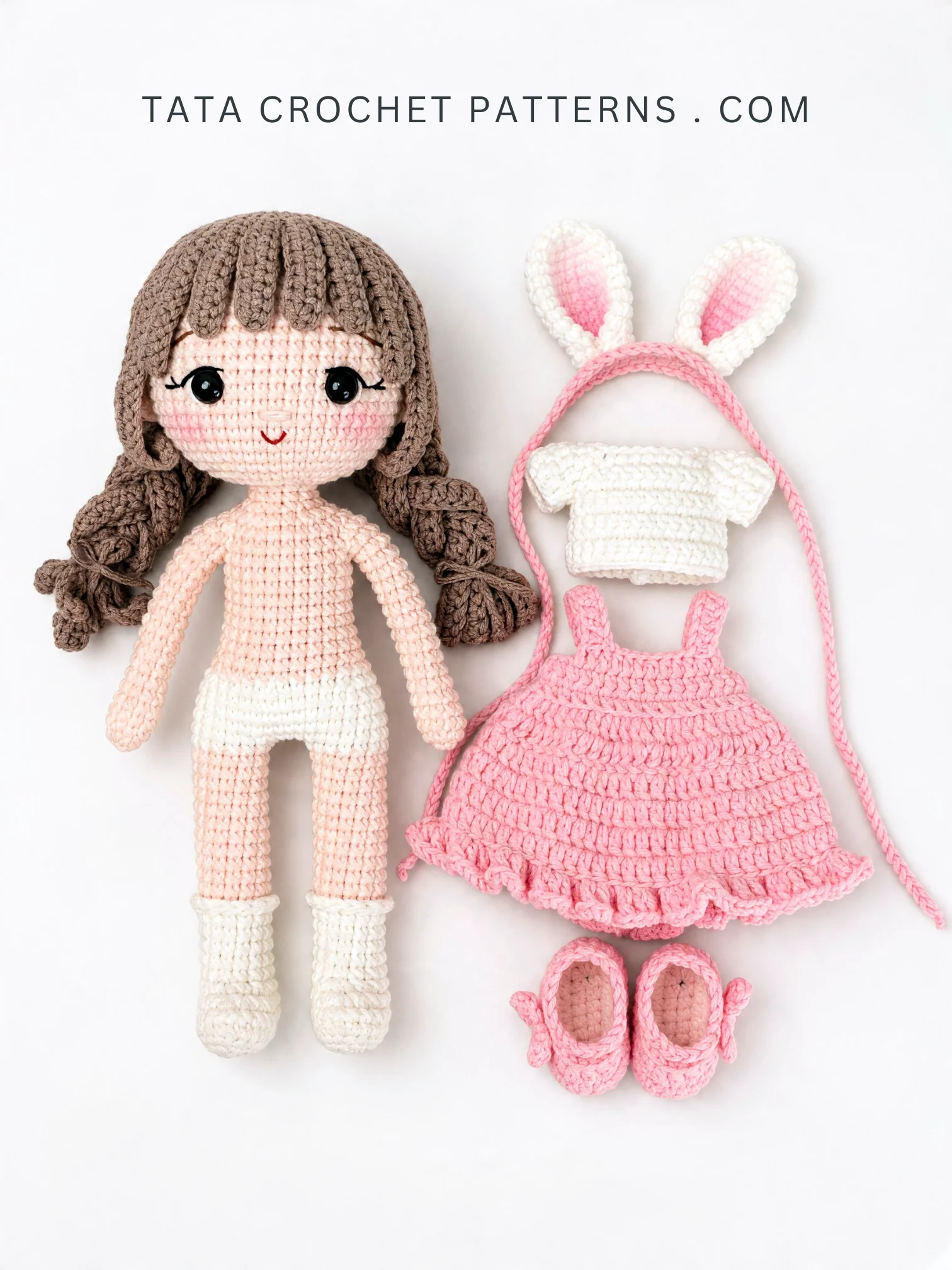PDF | Crochet 9-inch Tata Doll in Bunny Outfit | Amigurumi Doll Pattern product image (7)