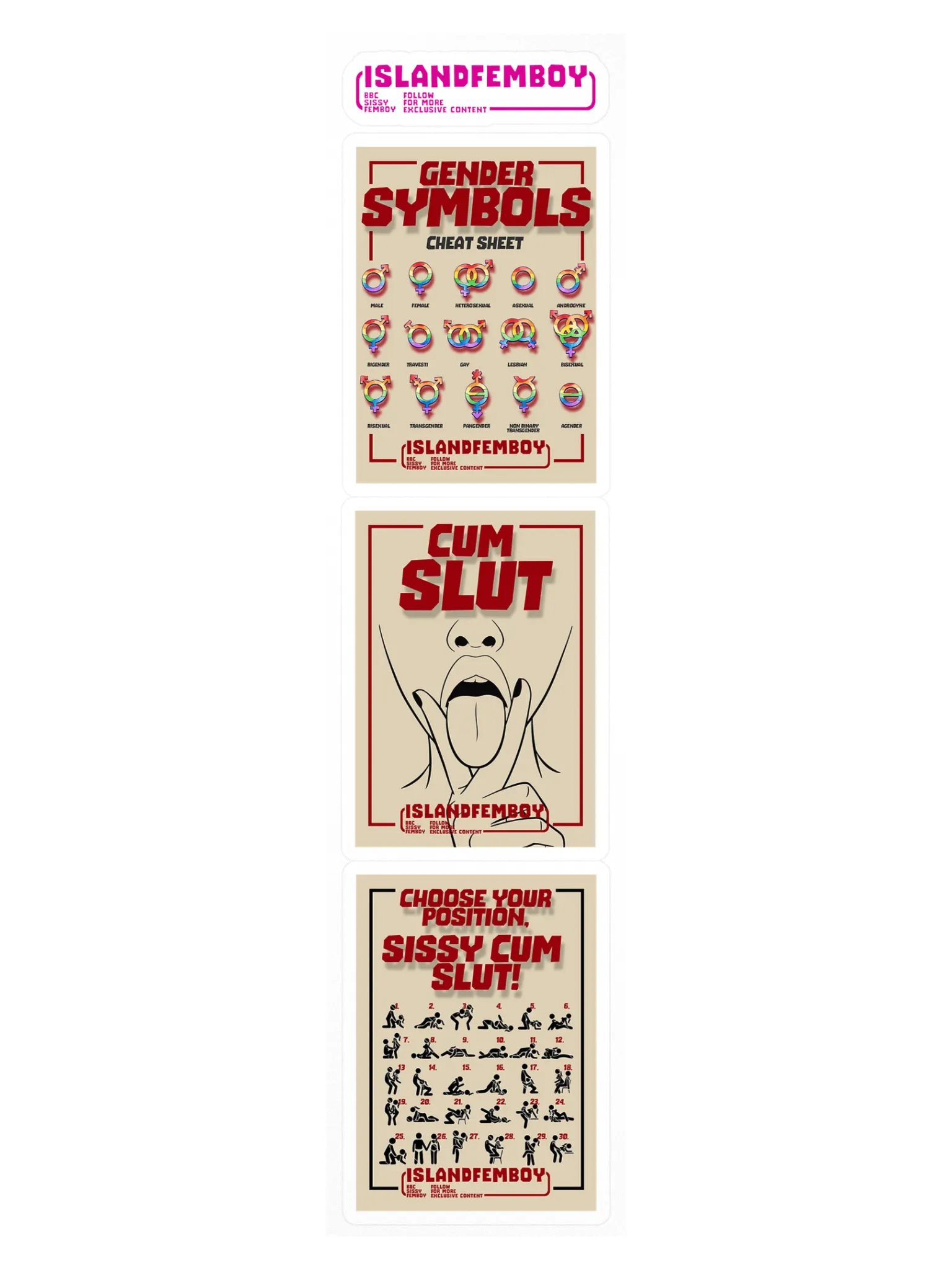 ISLANDFEMBOY : Sissy Sticker Pack : Femboy : Twink product image (4)