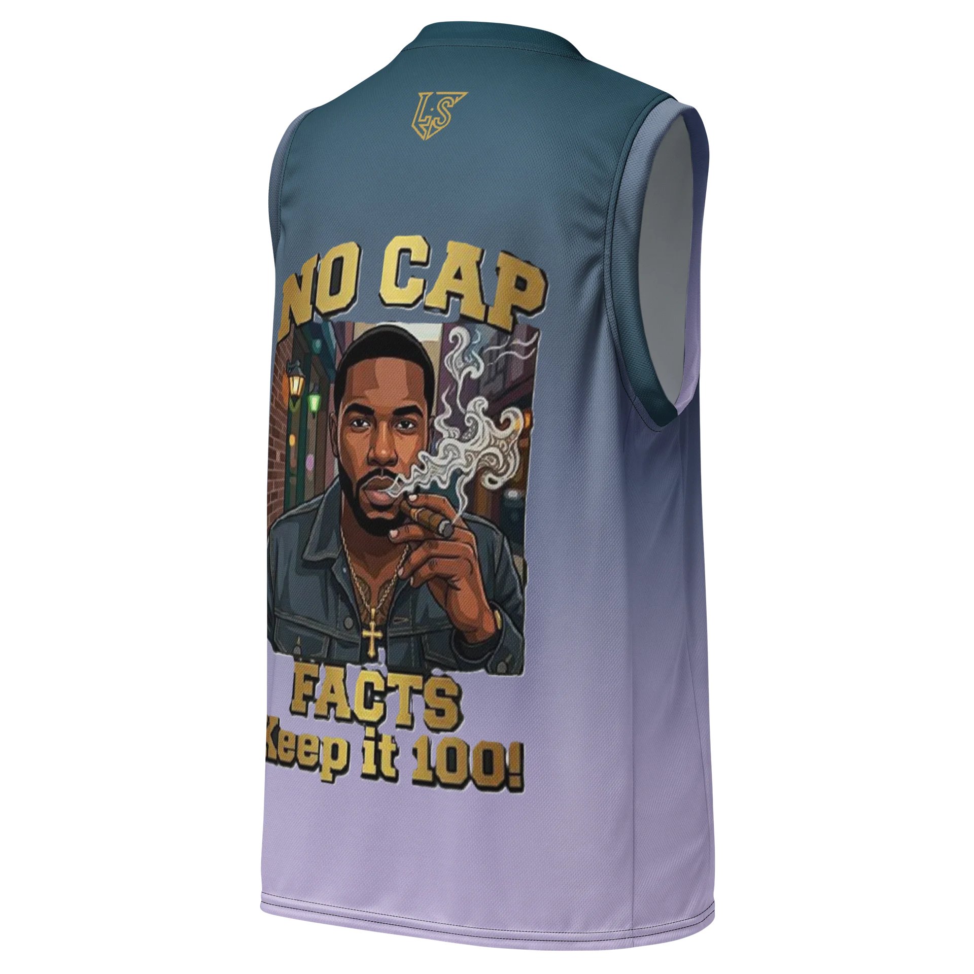 No Cap Purple Fade Sleeveless Pattern Design product image (3)