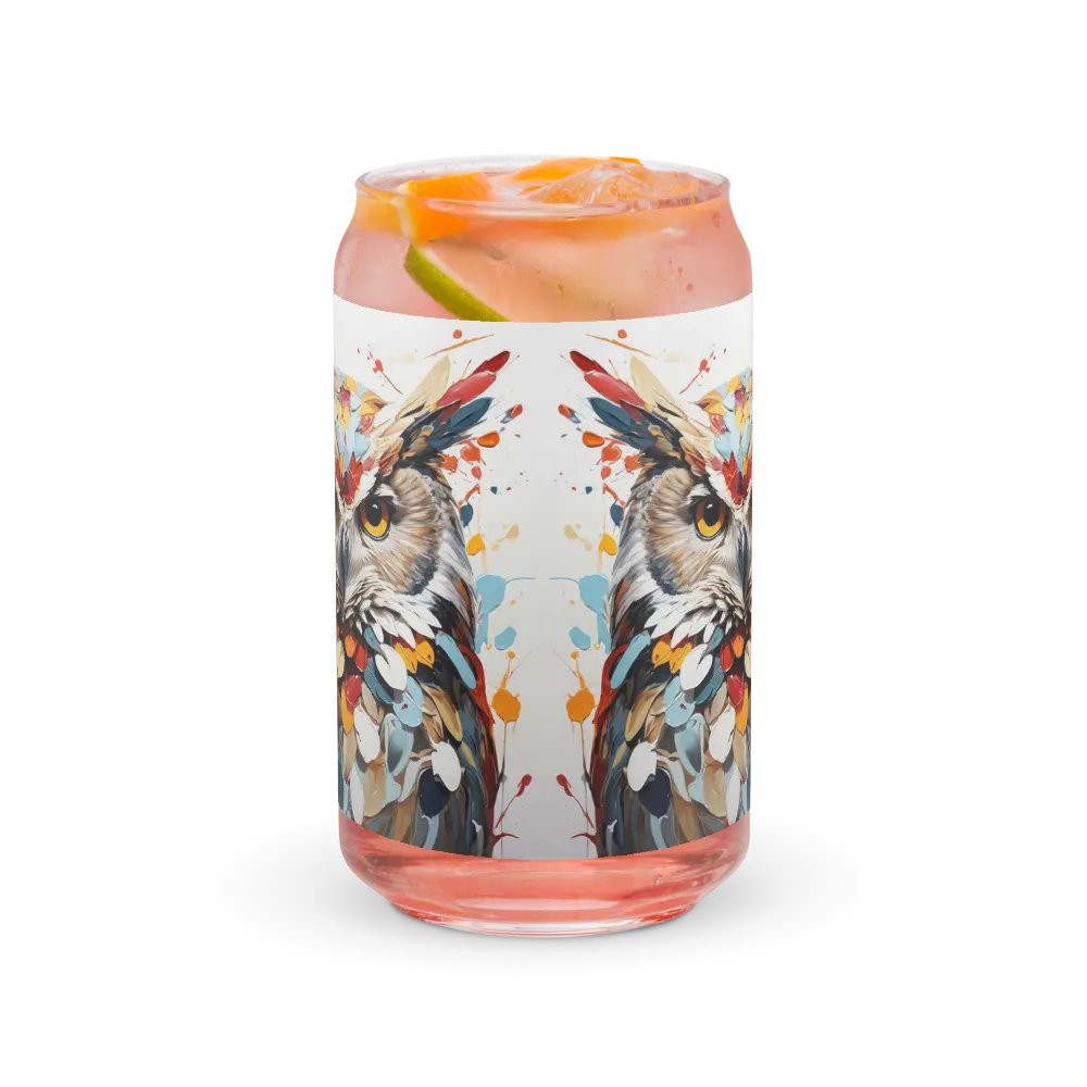 Vibrant Wisdom Owl Glass Can Sipper product image (9)