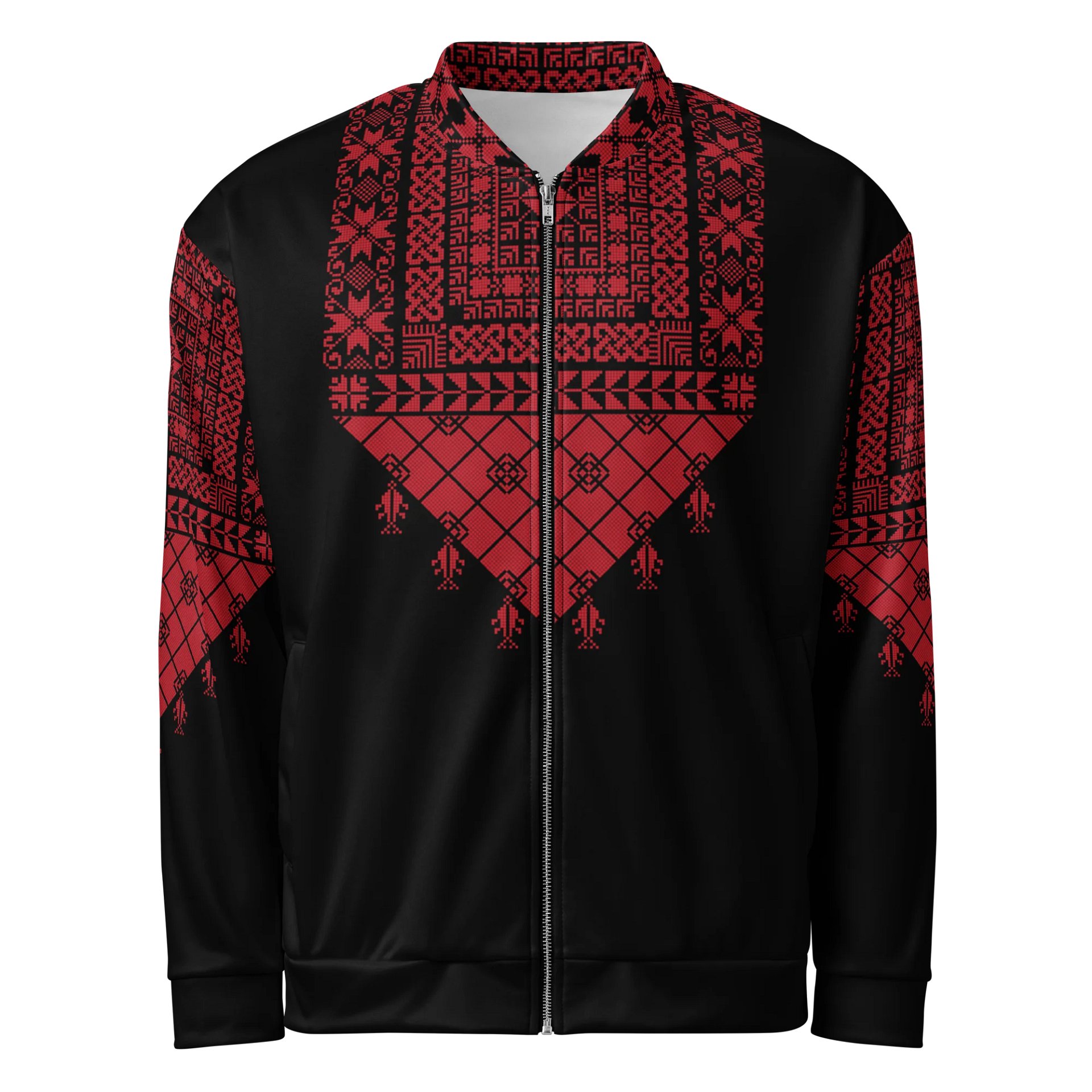 Red Tatreez Unisex Bomber Jacket product image (3)