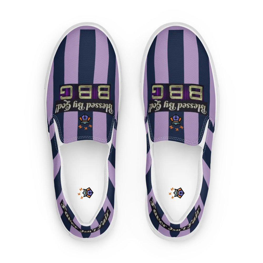 BBG Purple Striped Men's Slip Ons product image (8)