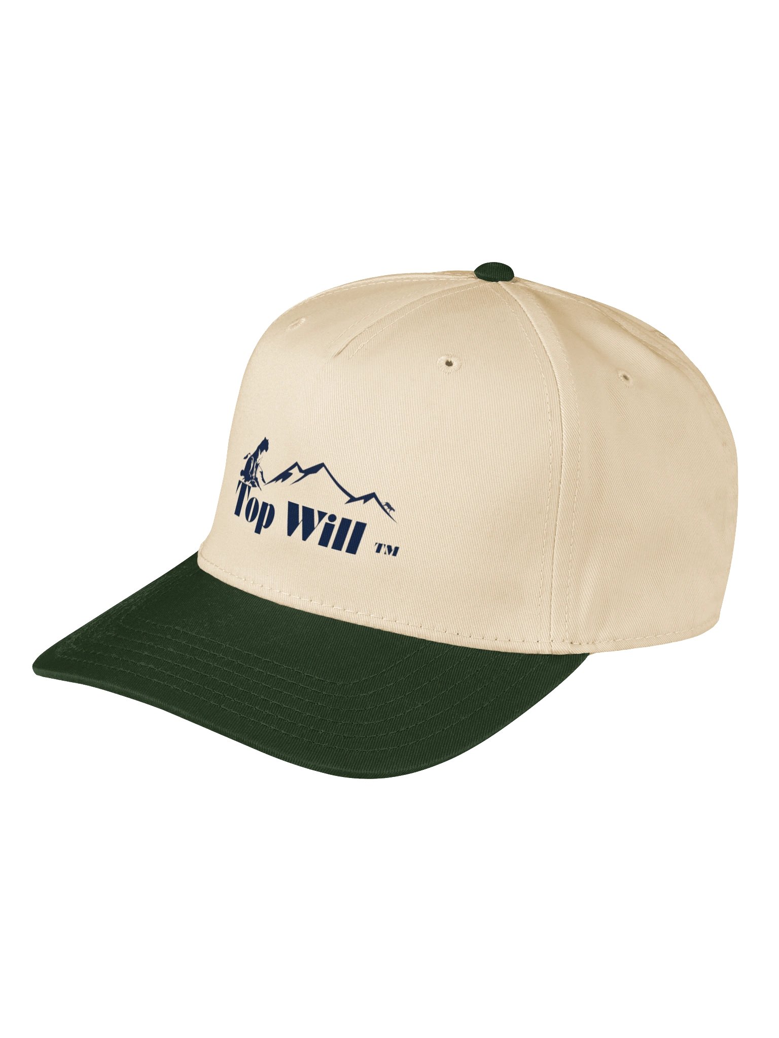 Top Will ™ Navy Blue & Green Mid-Profile Baseball Cap product image (3)