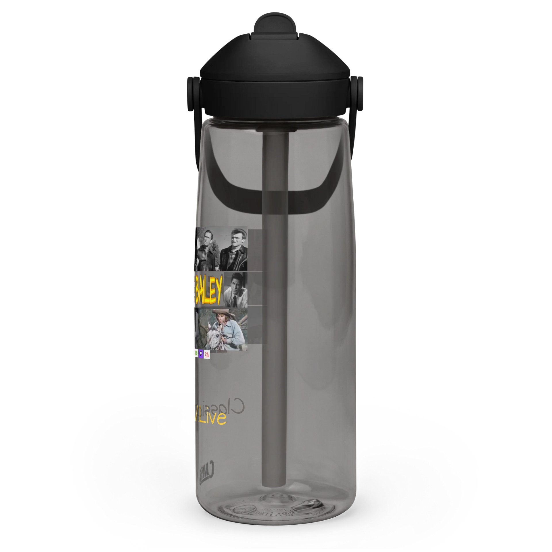 "Turbid" Vintage TV Collage Water Bottle product image (3)