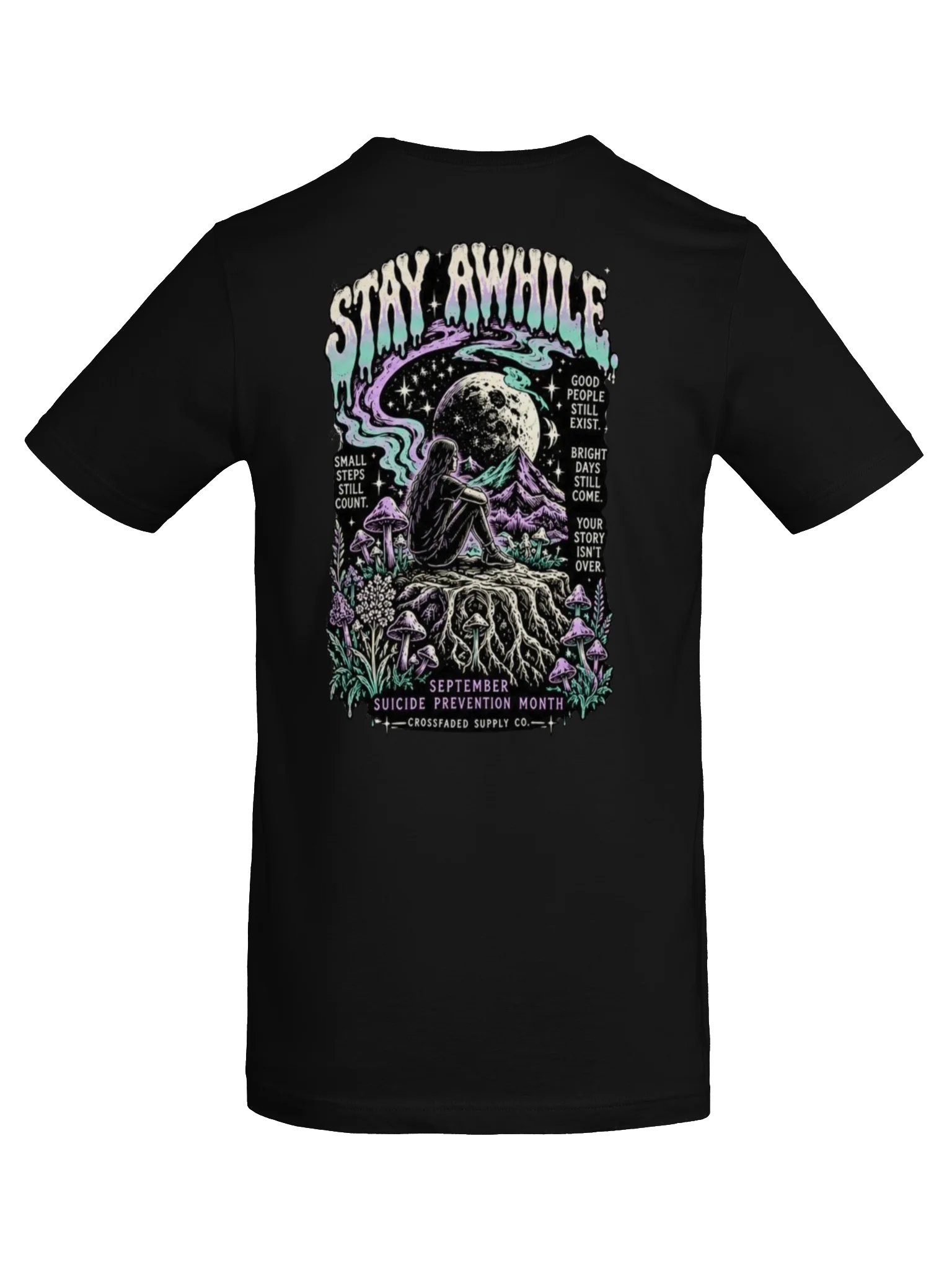 Stay Awhile Suicide Prevention Awareness Tee product image (1)