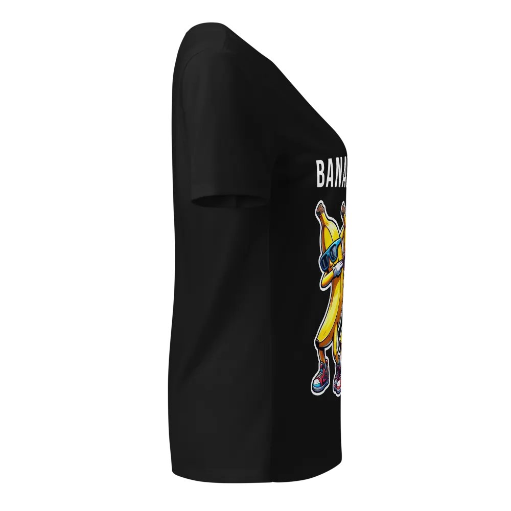 Dabbing Bananas Women's Relaxed V-Neck T-Shirt product image (3)