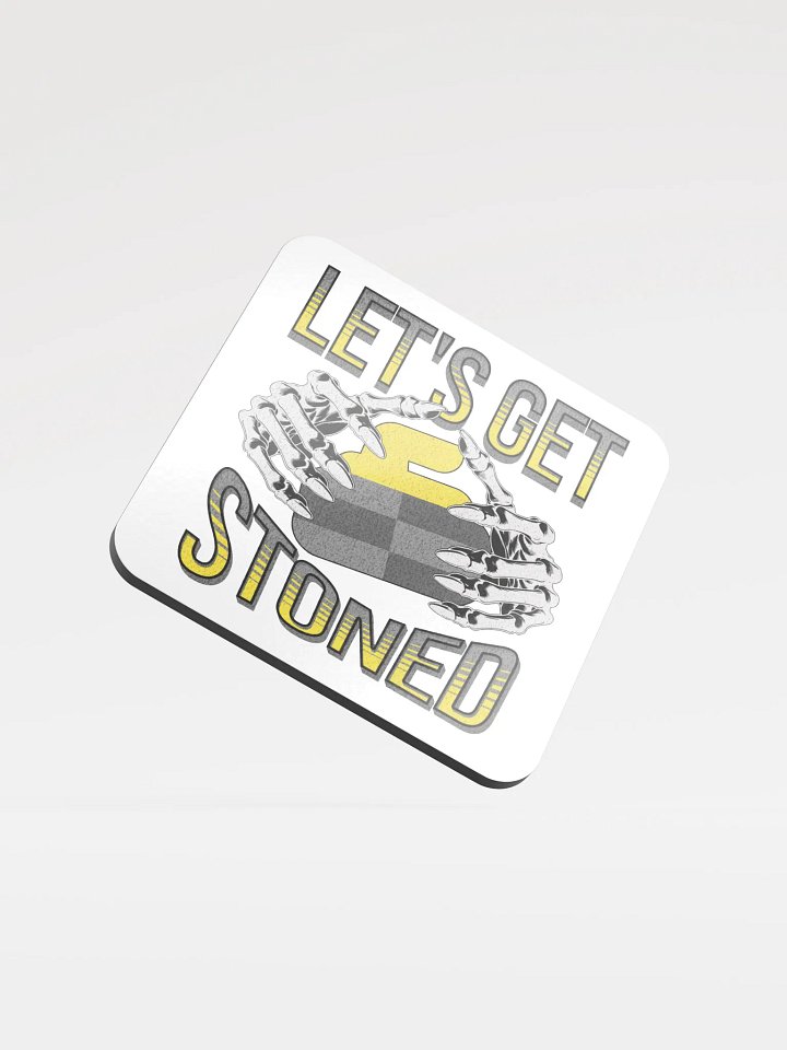 Lets Get Stoned Curling Funky Skeleton Coaster product image (2)