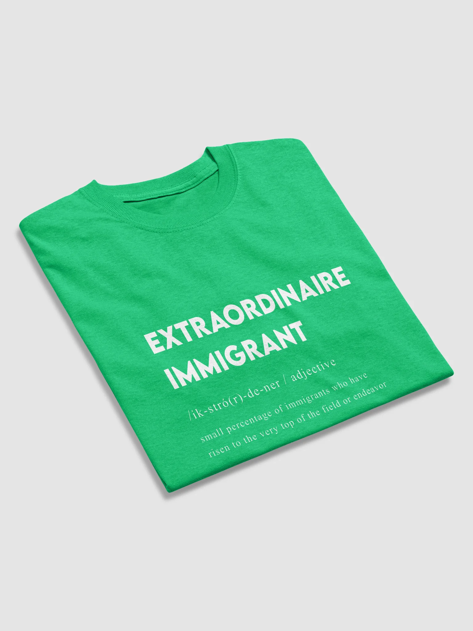EXTRAORDINAIRE IMMIGRANT TSHIRT GREEN product image (3)