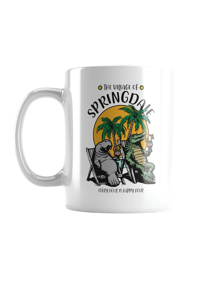 The Village of Springdale TV Florida USA Fun Manatee Alligator Design Coffee Mug product image (3)