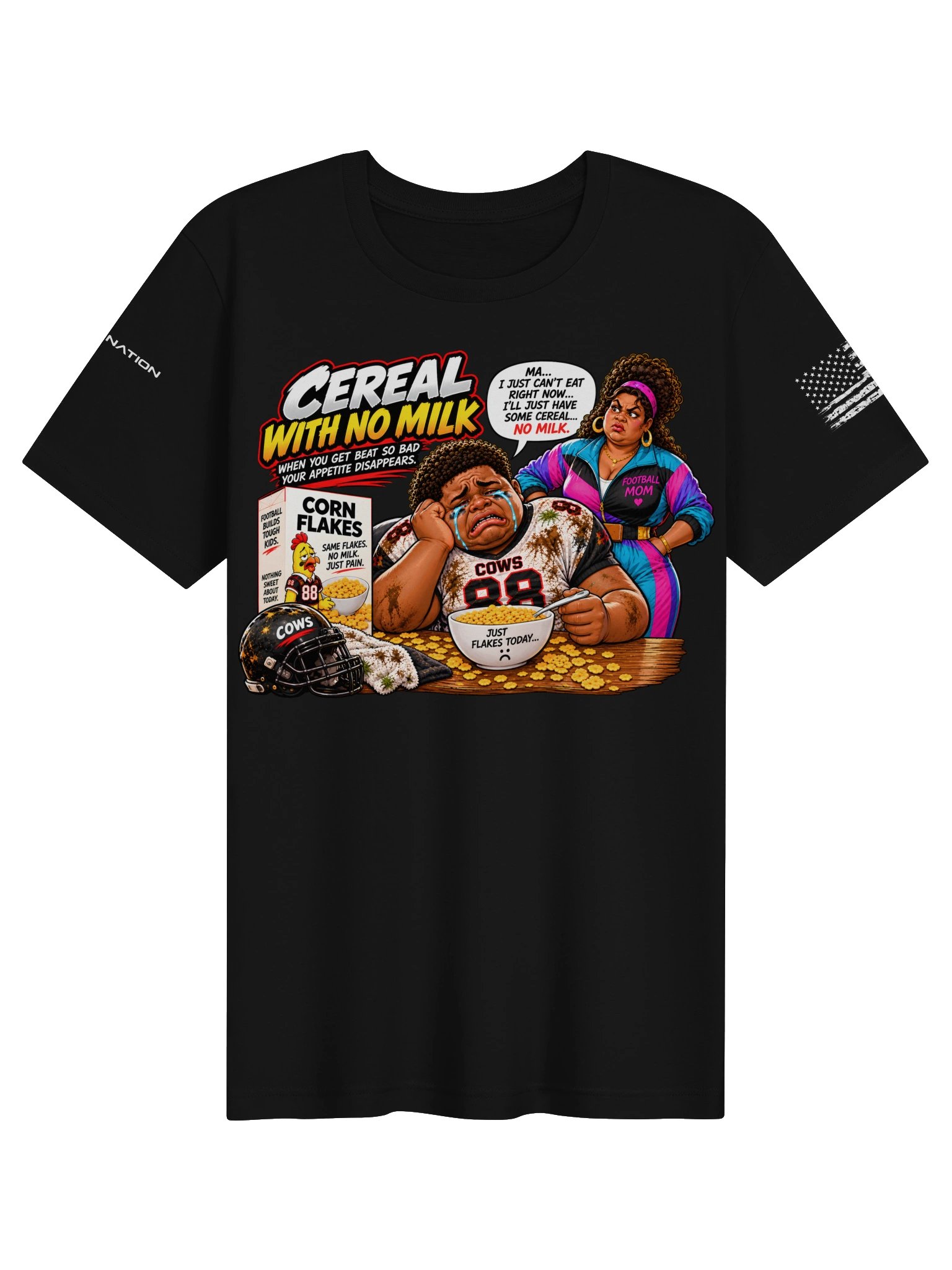 Cereal With No Milk | Youth Football Graphic Tee product image (1)