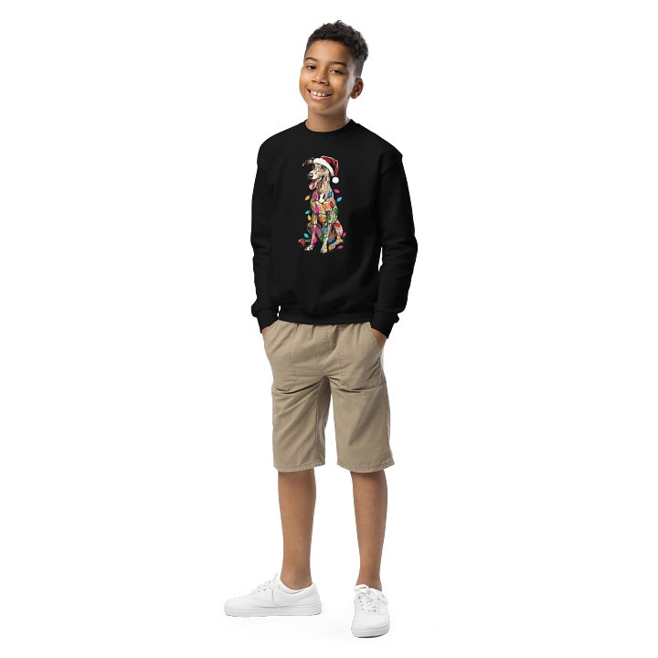 Funny Christmas Whippet(Brindle) Youth Sweatshirt product image (1)