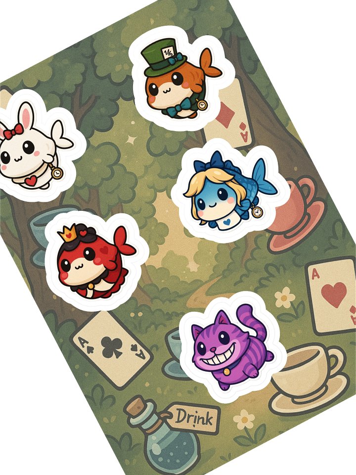 Wonderland sticker sheet product image (1)