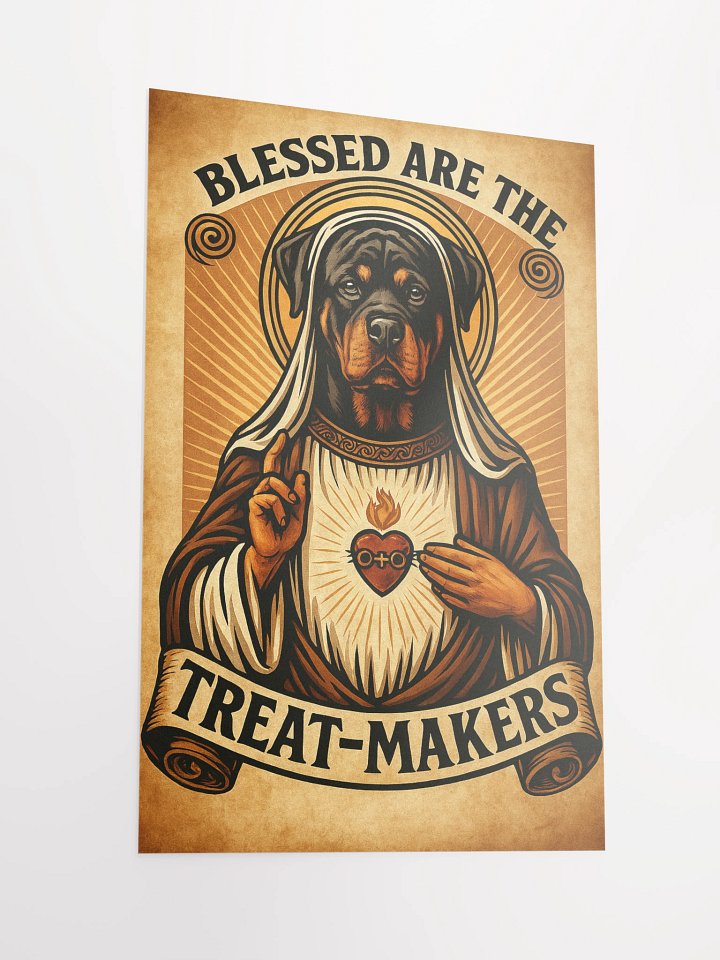 Rottweiler Blessed Are The Treat-Makers Poster product image (4)