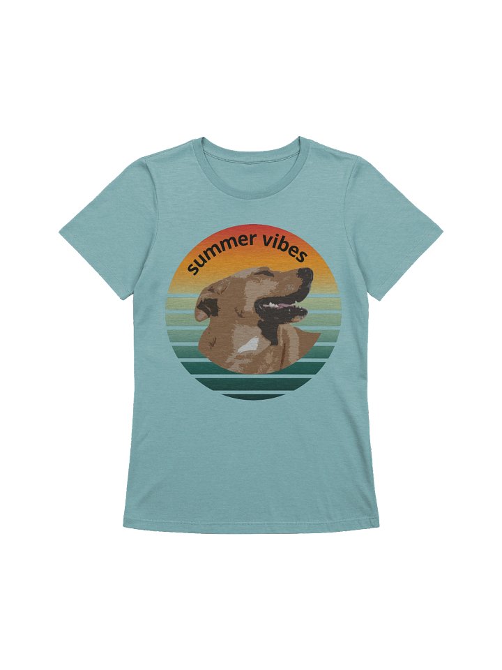 Summer Vibes Retro Dog Sunset Tee product image (1)