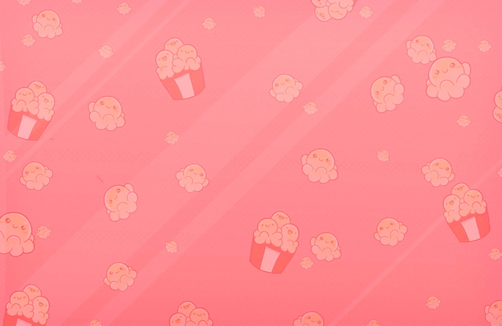 Popcorn Familia Desktop Background - Coral Edition product image (1)