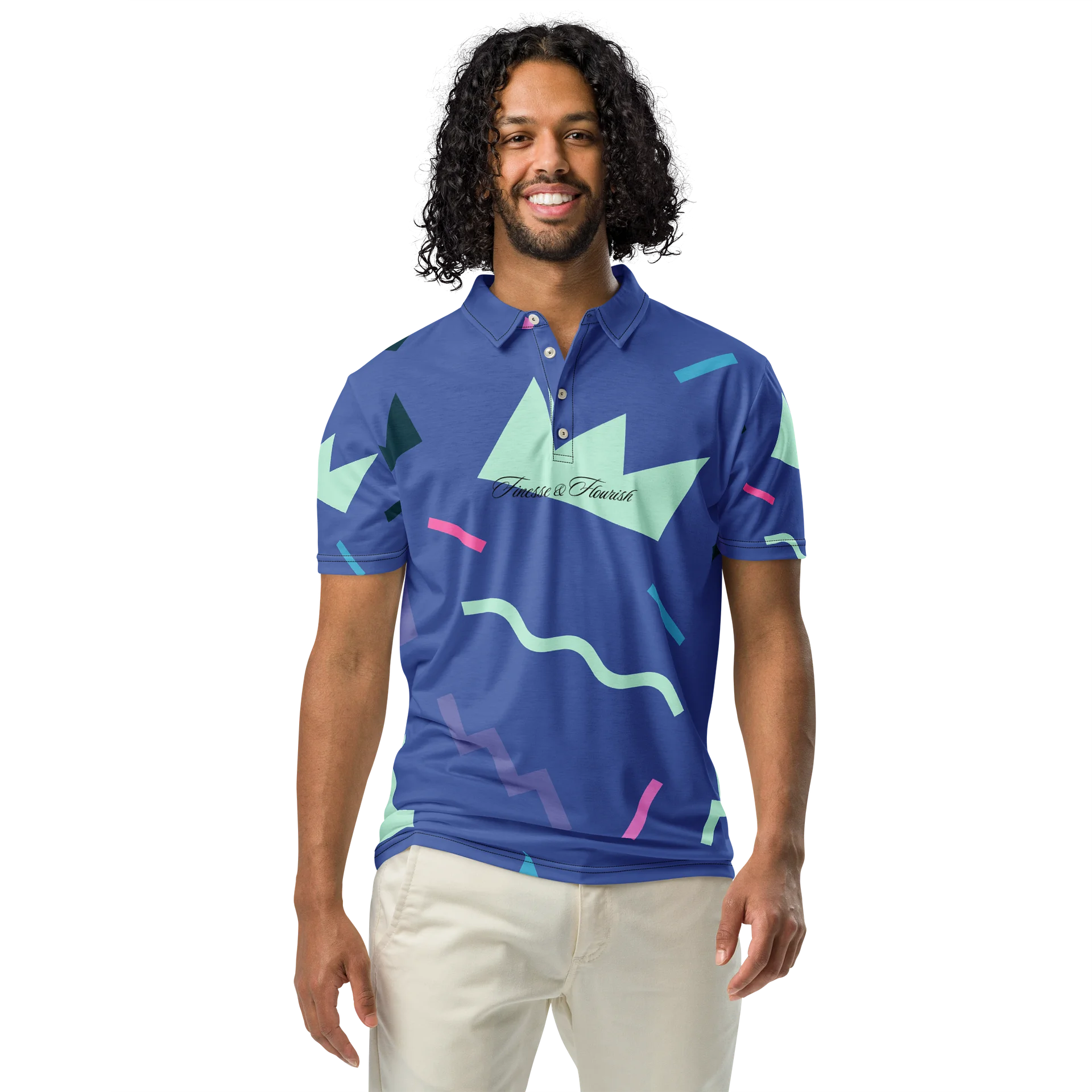 F&F Script 92 Crowns Slim Fit Polo Shirt product image (3)